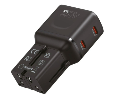 Ładowarka i akumulator Mobile Origin 45W Travel AdapterEU/US/UK/AU PW26black